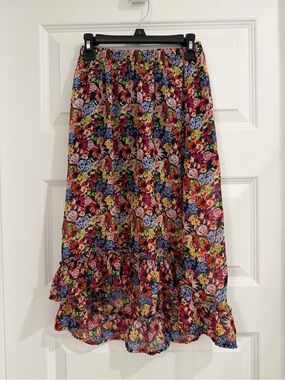 Girls Floral Tiered Disney Midi Skirt